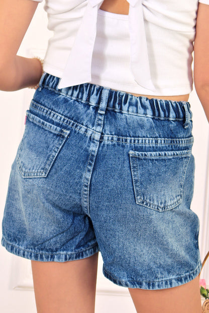 Falda Short con Parche de Estrellas