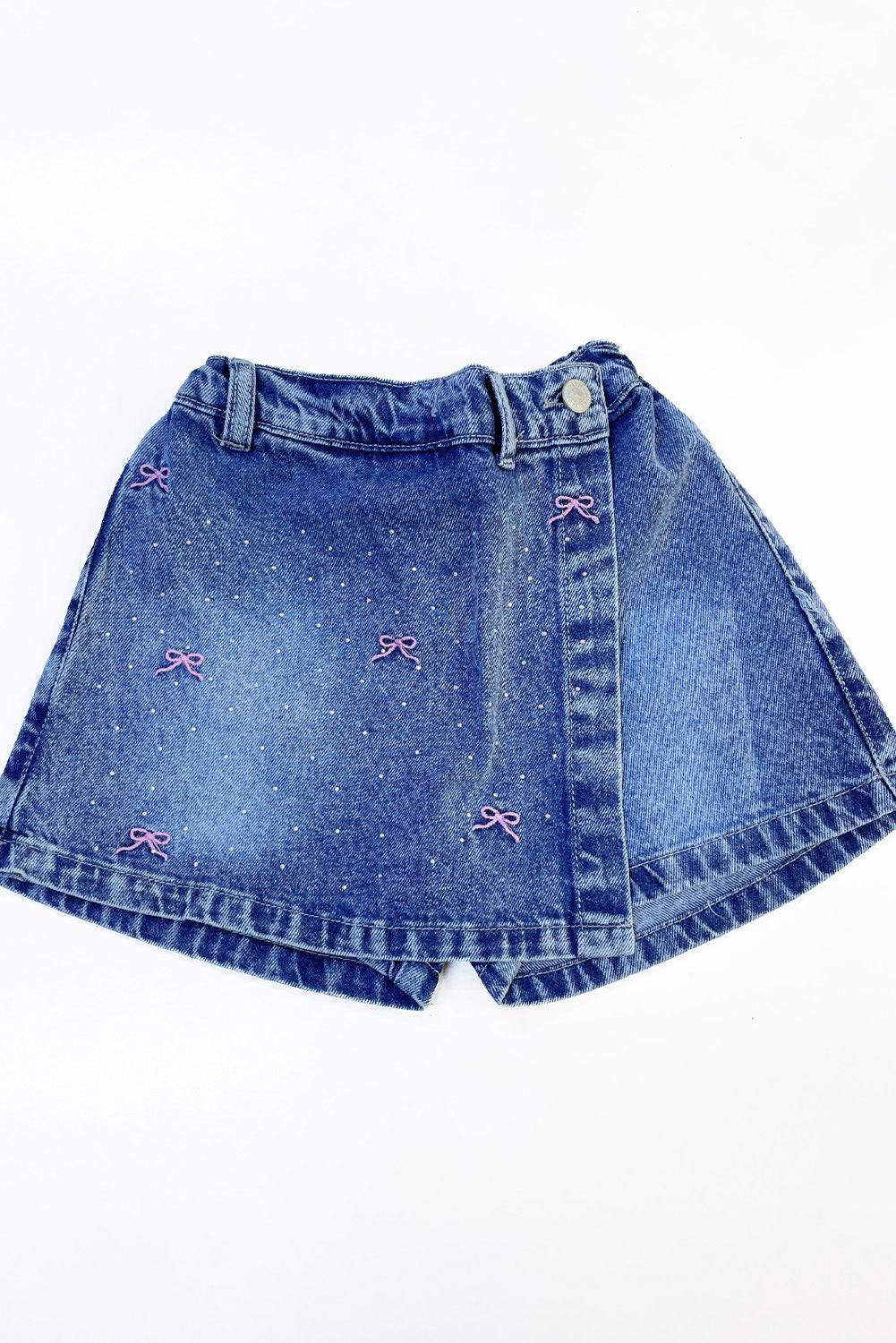 Falda Short con Lazos Rosados