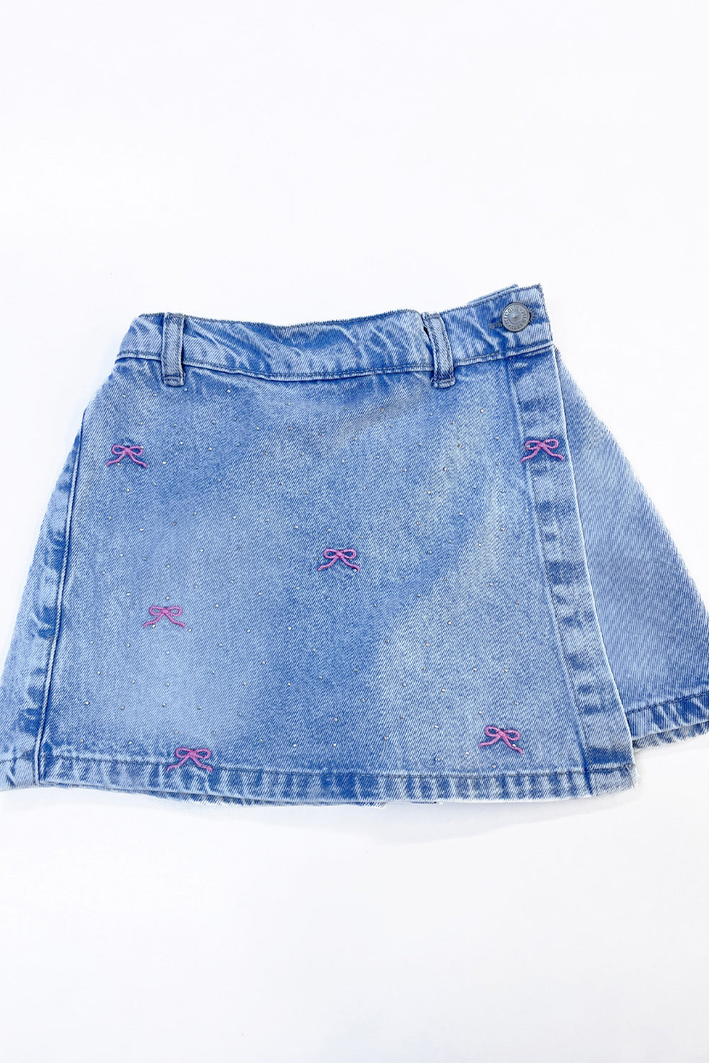 Falda Short con Lazos Rosados