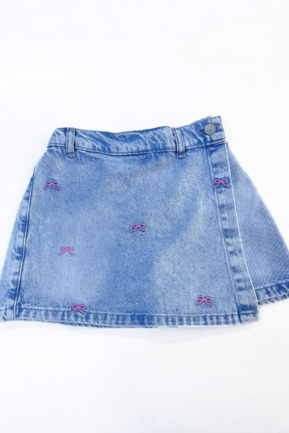 Falda Short con Lazos Rosados