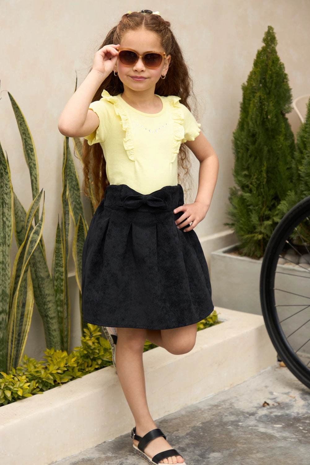 Falda de Corduroy con Lazo para Niña