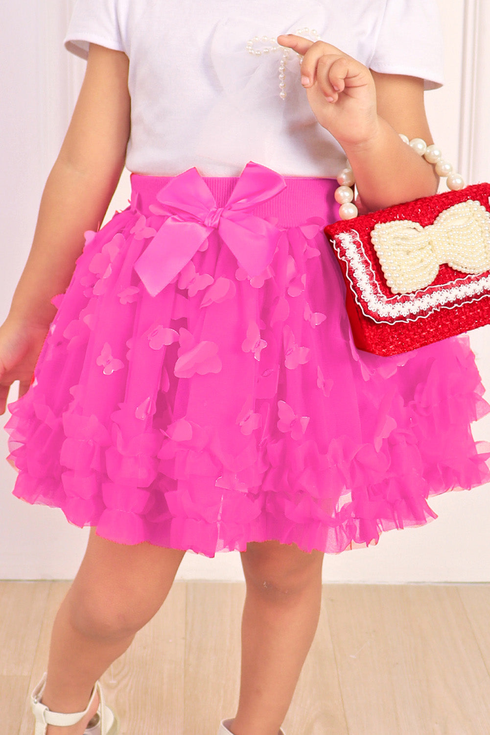 Falda de Tull con Mariposas y Lazo