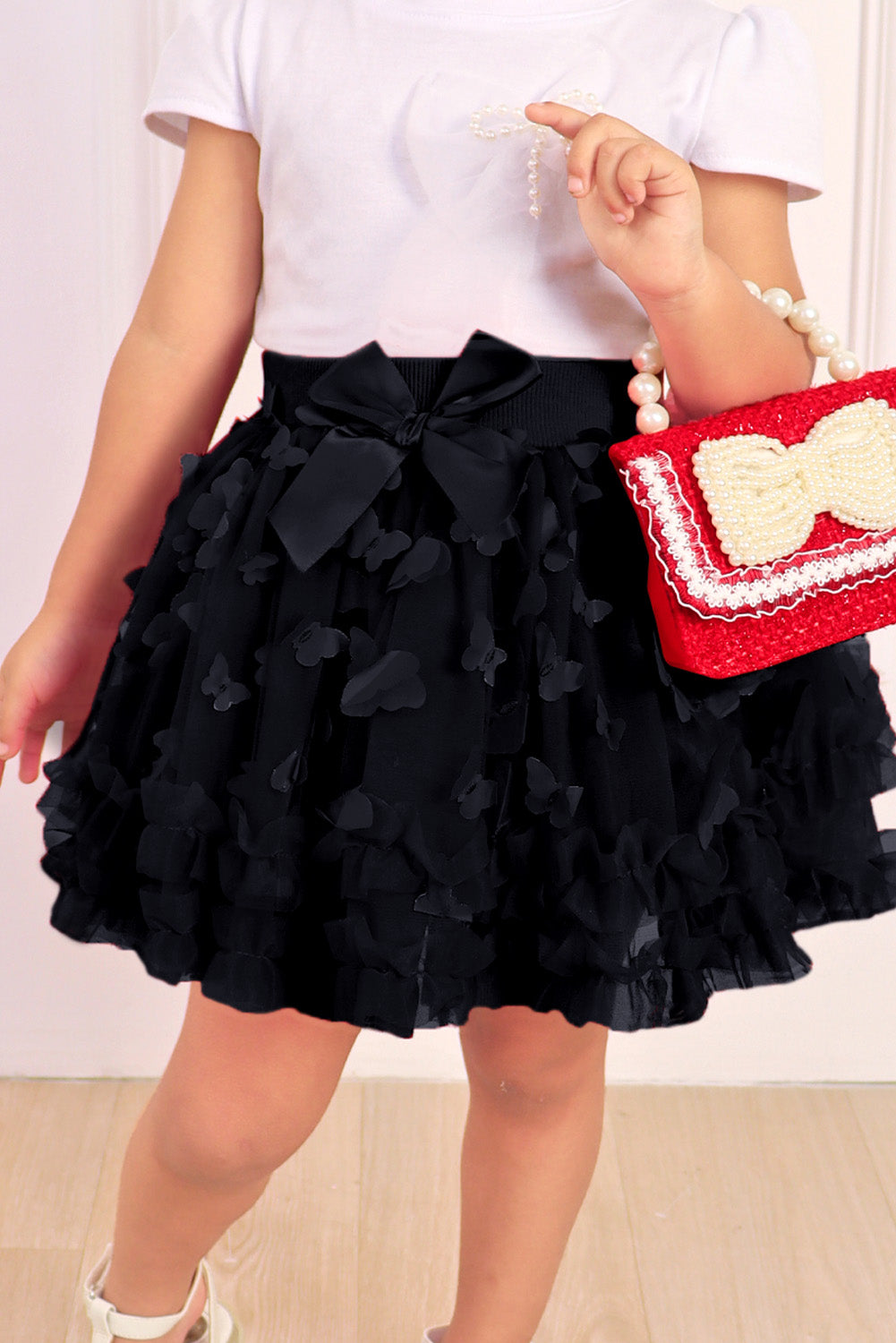 Falda de Tull con Mariposas y Lazo