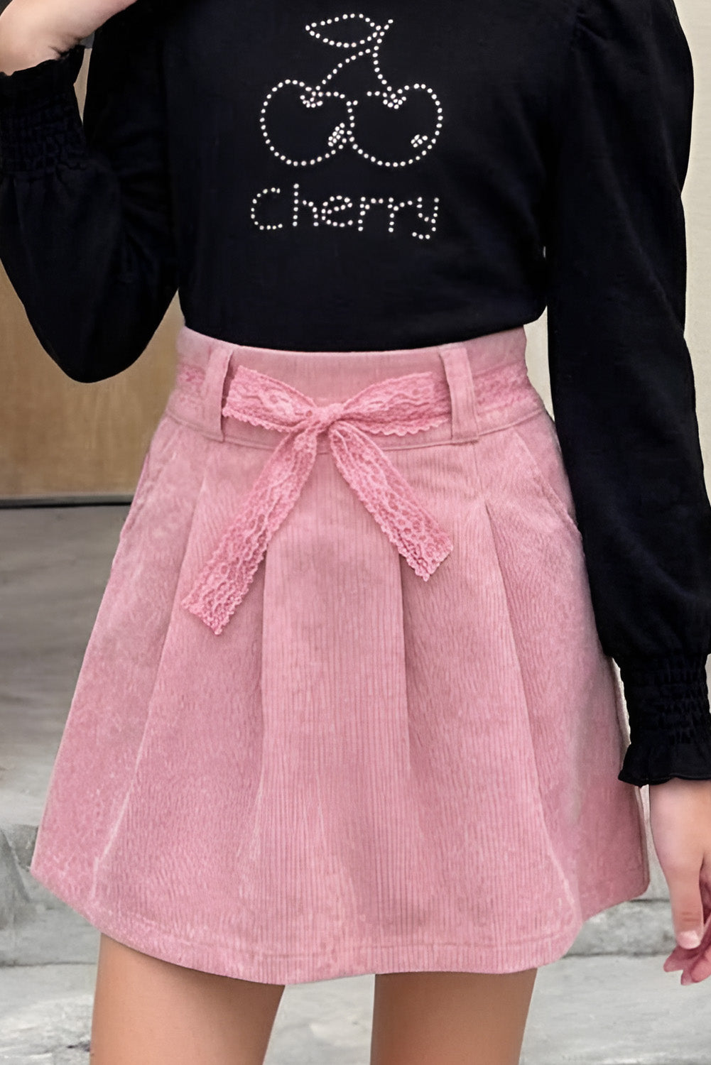 Falda Short con Detalle de Greca