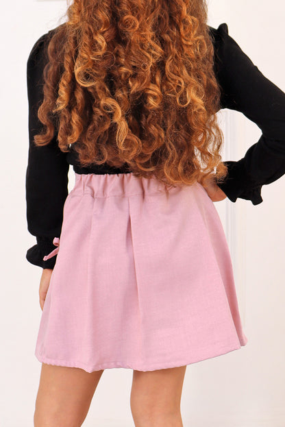 Falda Short Tableada con Bolsillos Funciopnales