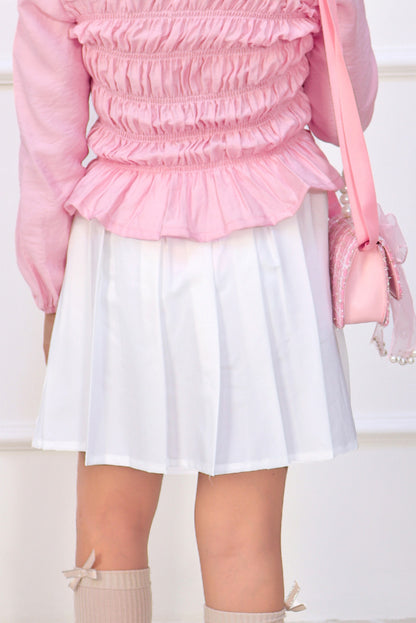 Falda Short Tableada