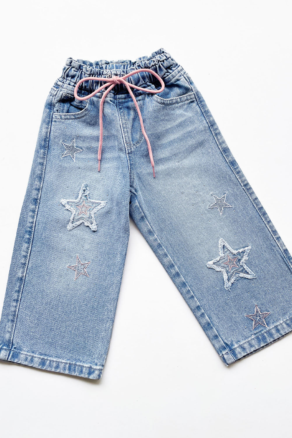Pantalón Jean Bordado de Estrellas