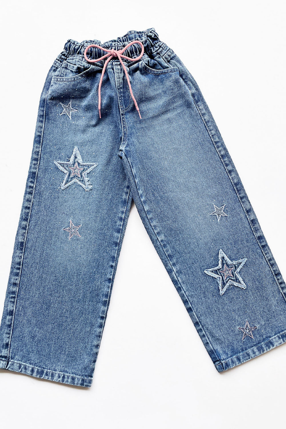 Pantalón Jean Bordado de Estrellas