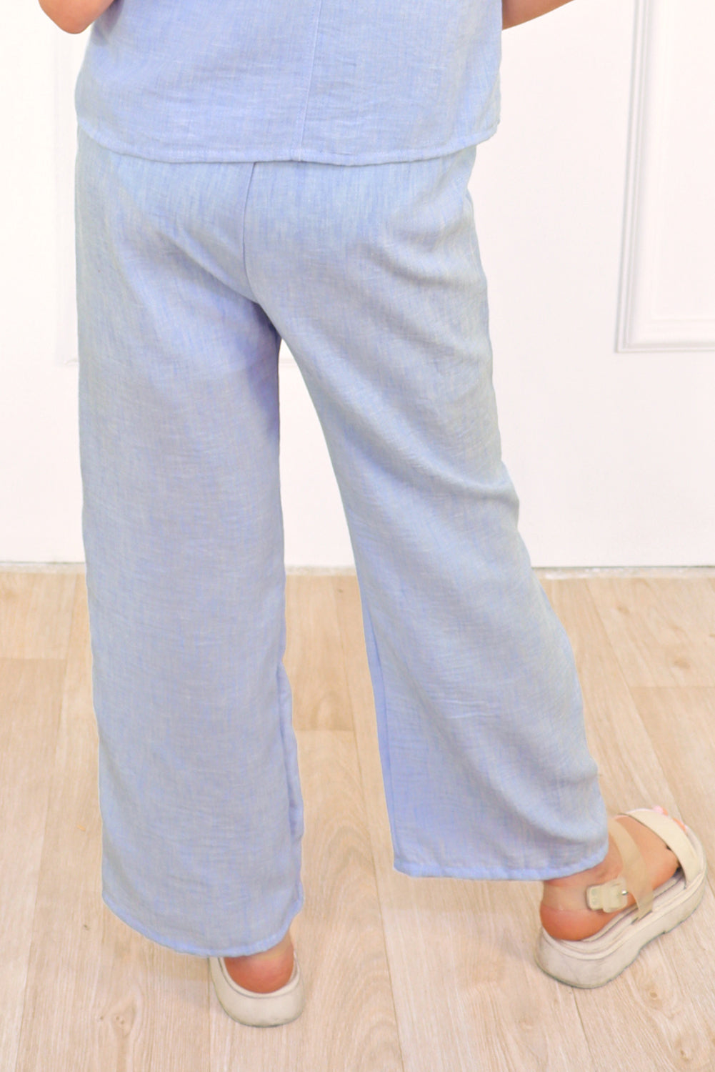 Conjunto de 3 piezas Bividi, Chaleco y Pantalon Acampanado de Lino