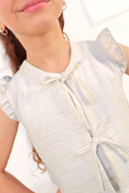 Conjunto de 3 piezas Bividi, Chaleco y Pantalon Acampanado de Lino