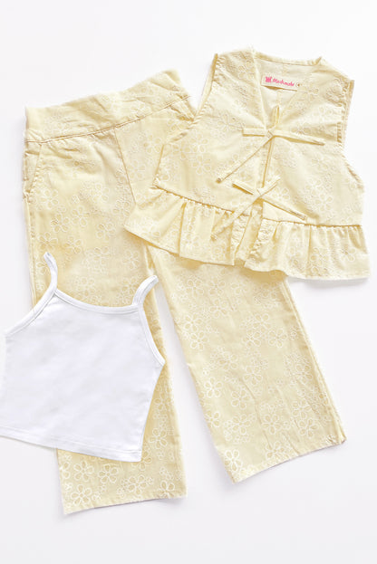 Set de 3 Piezas en Brodery y Algodón Pima