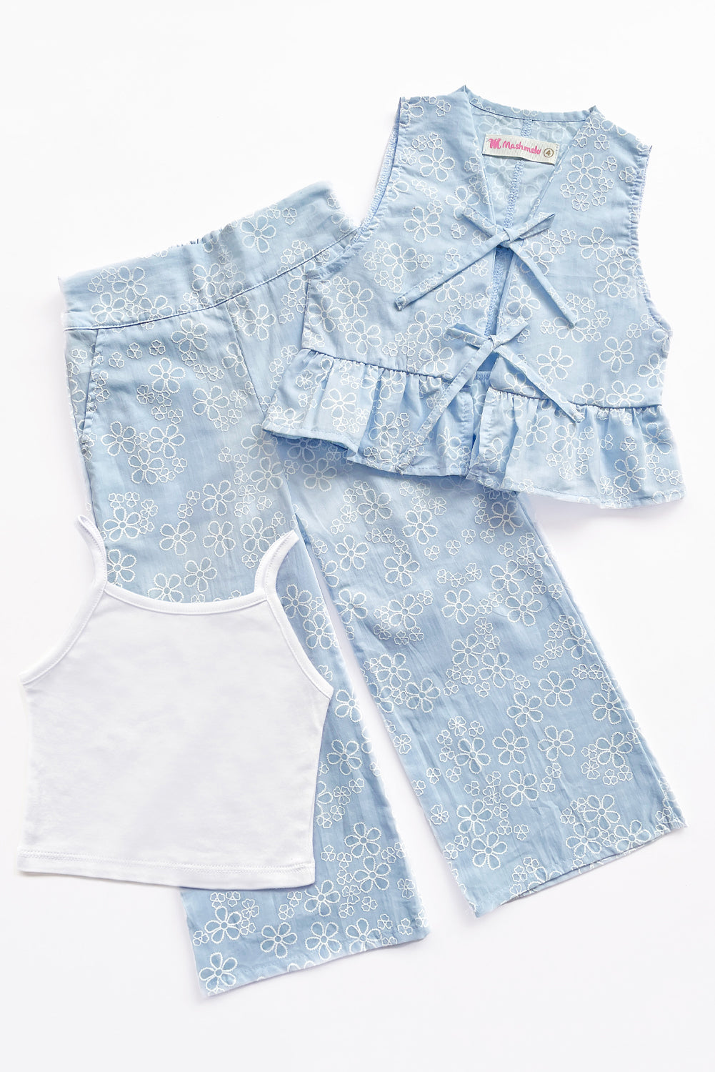 Set de 3 Piezas en Brodery y Algodón Pima