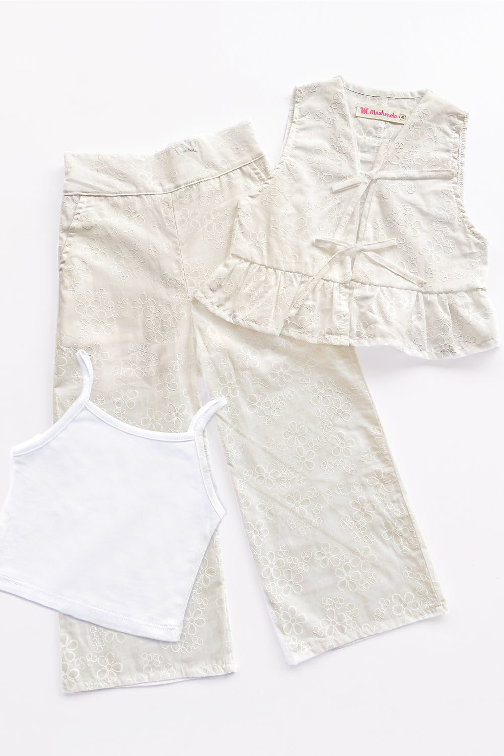 Set de 3 Piezas en Brodery y Algodón Pima