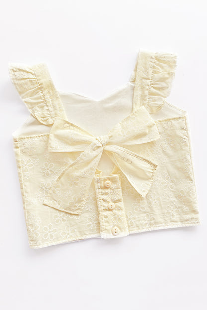 Set de Blusa Escote Corazón y Short en Brodery