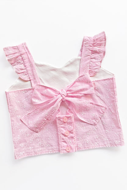 Set de Blusa Escote Corazón y Short en Brodery