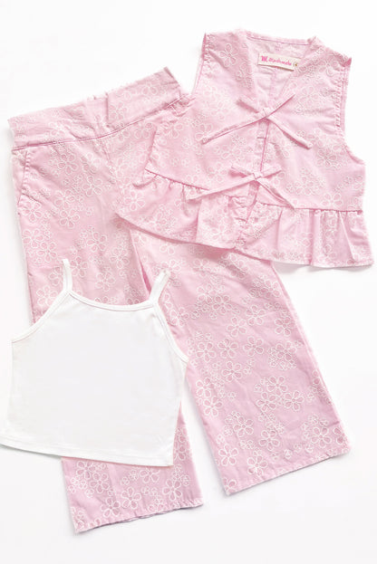 Set de 3 Piezas en Broderie