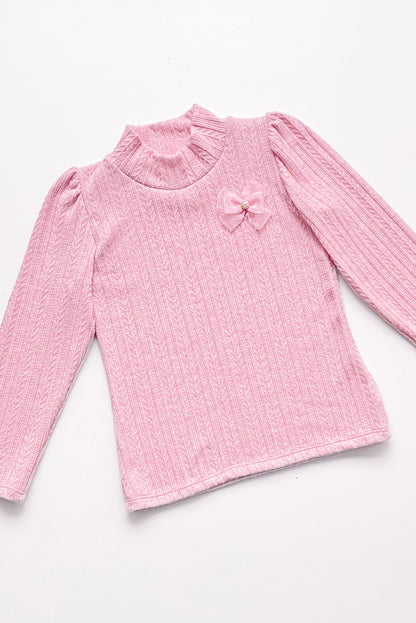 POLO CHOMPERO DE CUELLO ALTO CON LAZITO DE ORGANZA