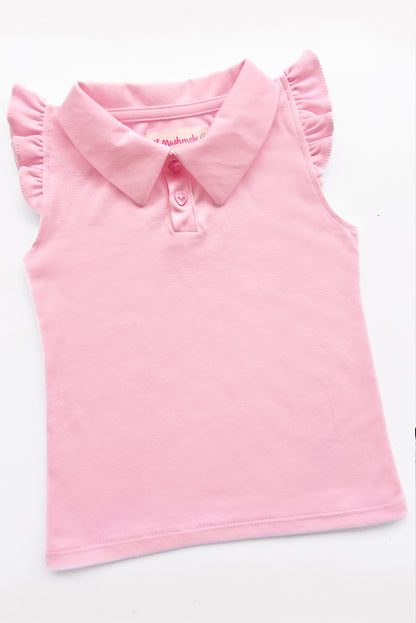 Polo con Cuello Camisero y Botones Corazón