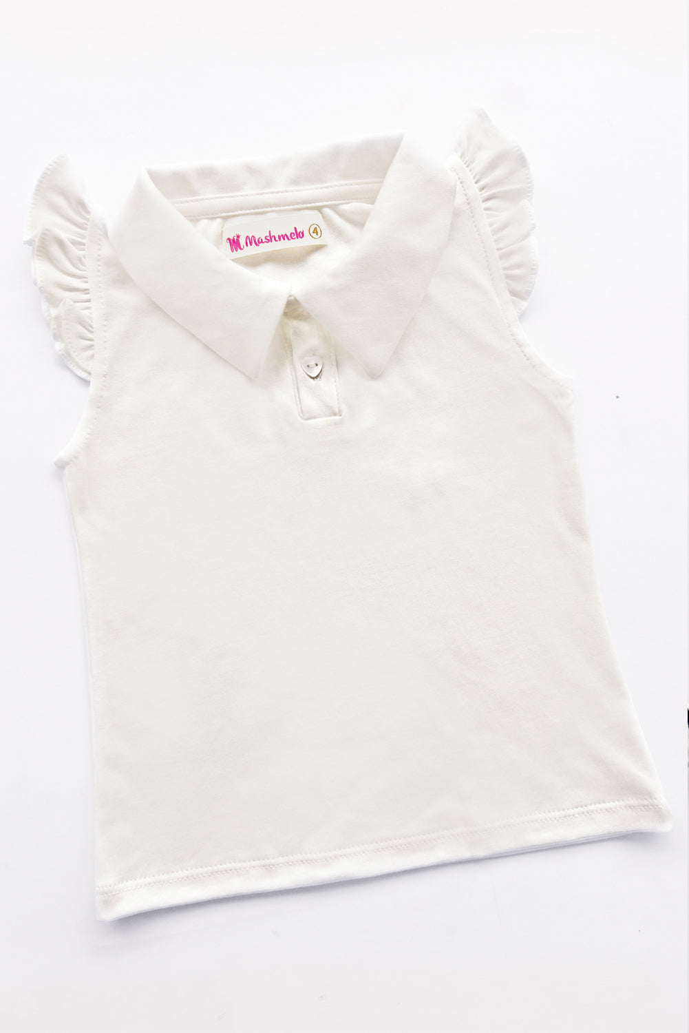 Polo con Cuello Camisero y Botones Corazón