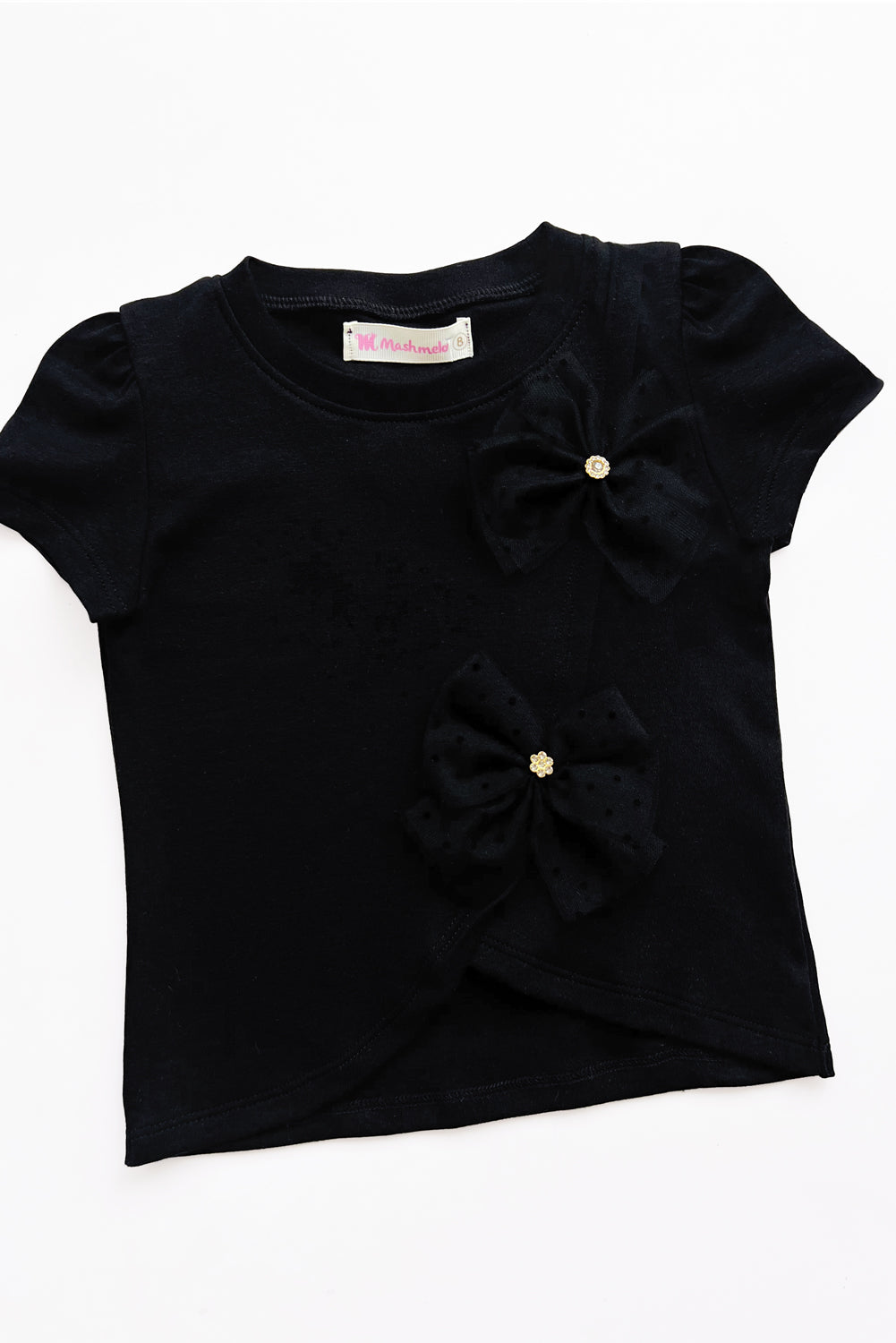 Polo de Algodón  con Lazo de Tull y Strass