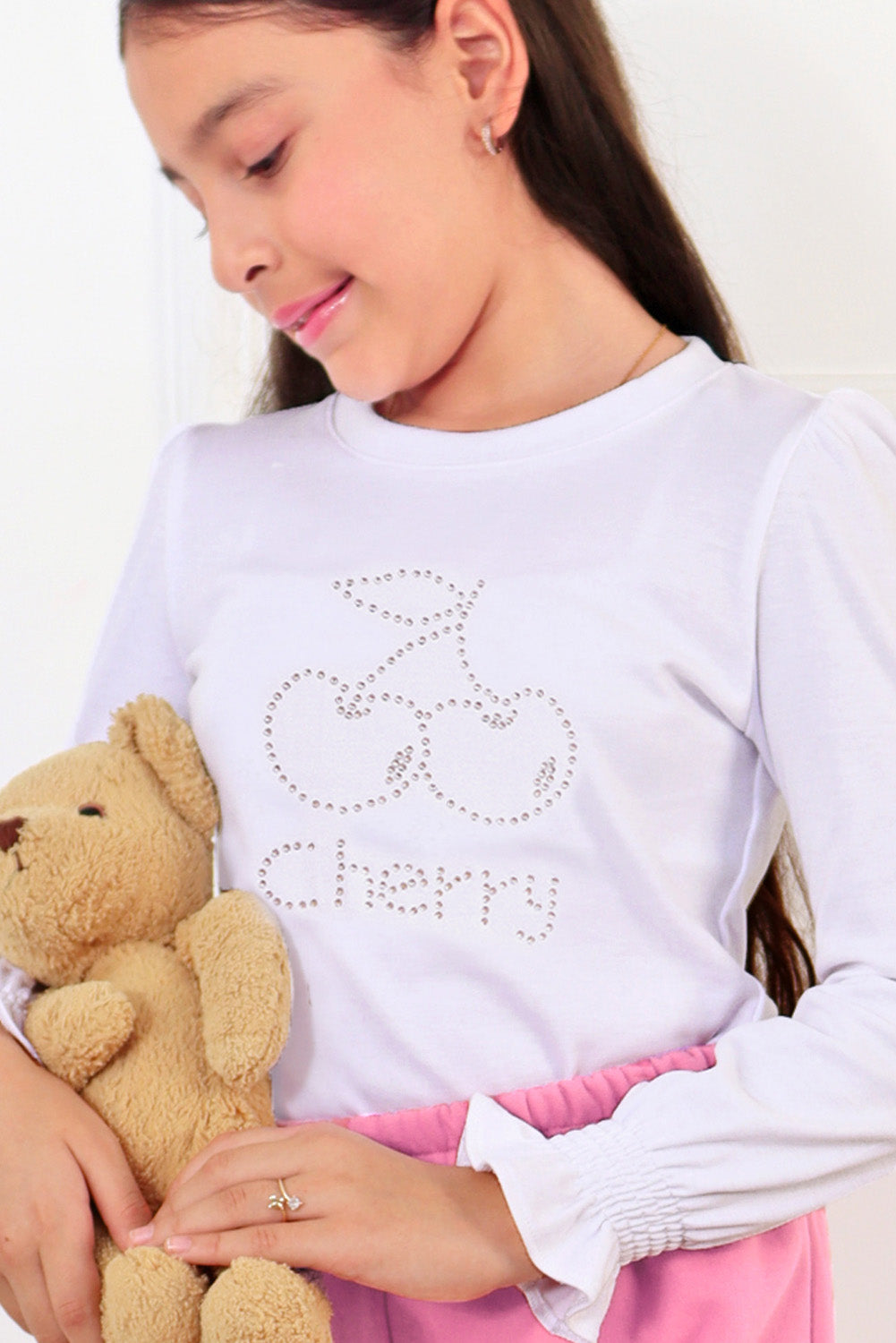 Polo Boho con Pedreria y Puños Multiagujas