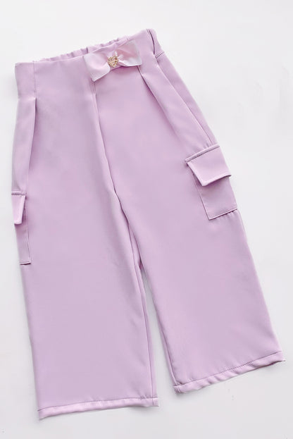 PANTALON DE CATANIA CON PINZAS ASIMETRICAS PARA NIÑA