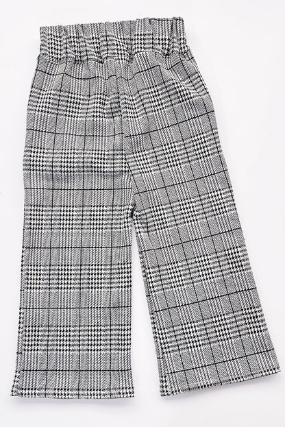 PANTALON EN PRINCIPE DE GALES CON CORTE V EN PRETINA