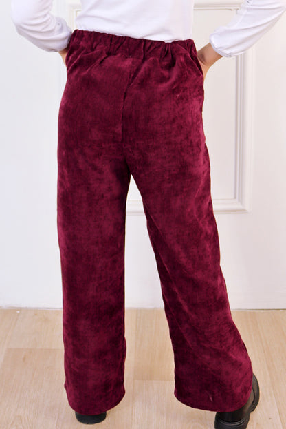 Pantalón Sastrero con Flor Dorada y Bolsillos Funcionales