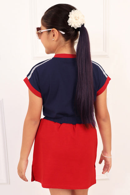 Set Deportivo de Falda Short y Polo Estampado