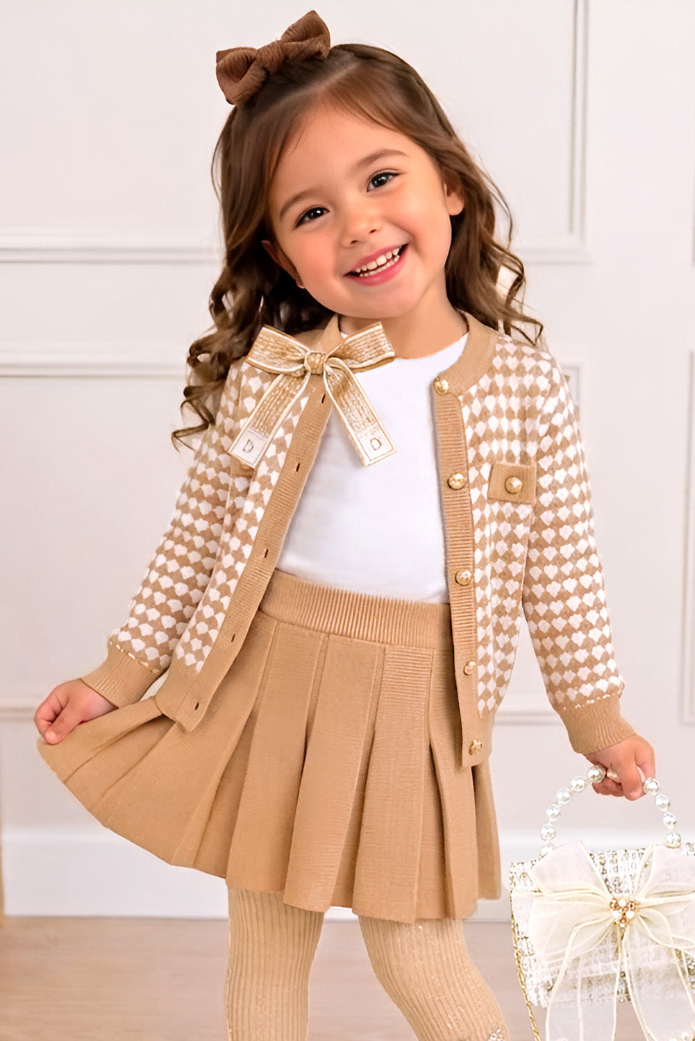 Set de Falda y Chompa Estampado