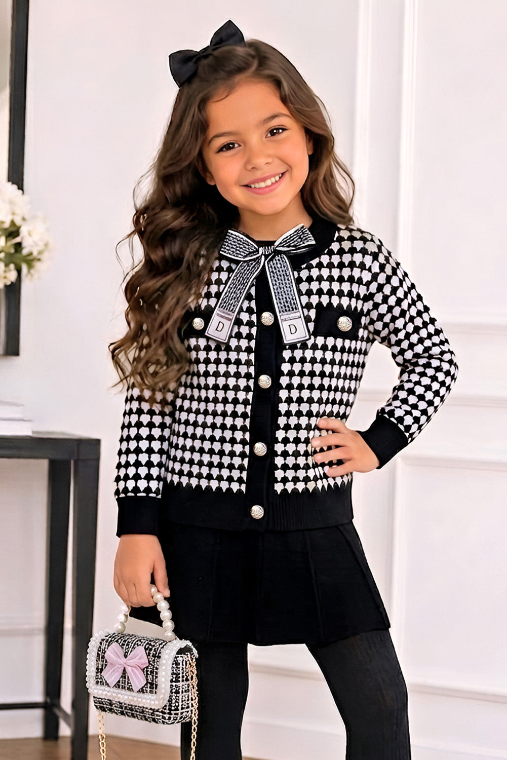 Set de Falda y Chompa Estampado