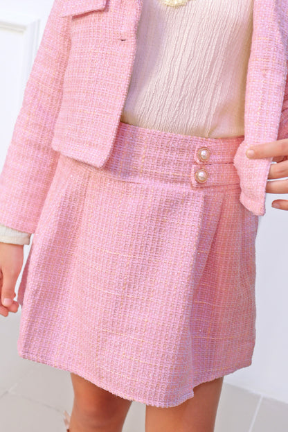 Set de Falda con Chaqueta Estilo Chanel