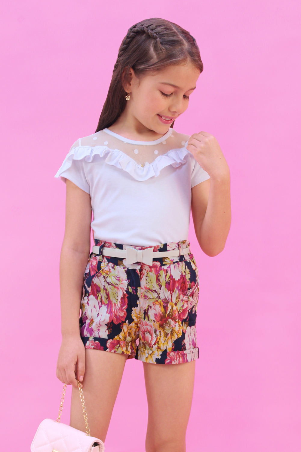 Short con Estampado Floral