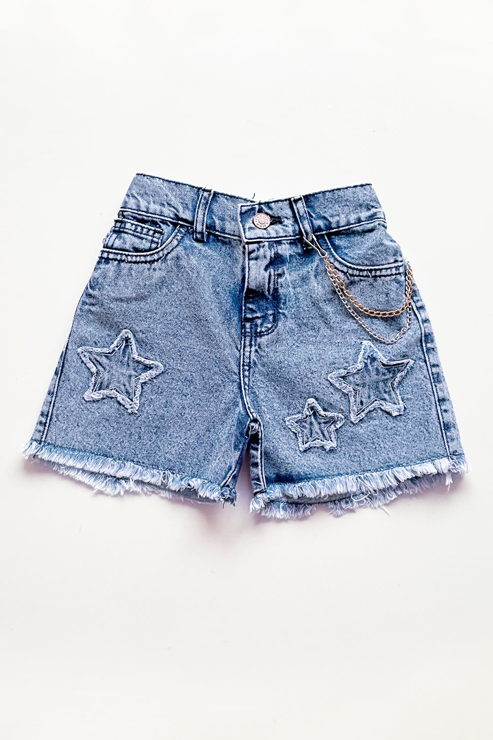 Short Jean con Bordado de Estrellas