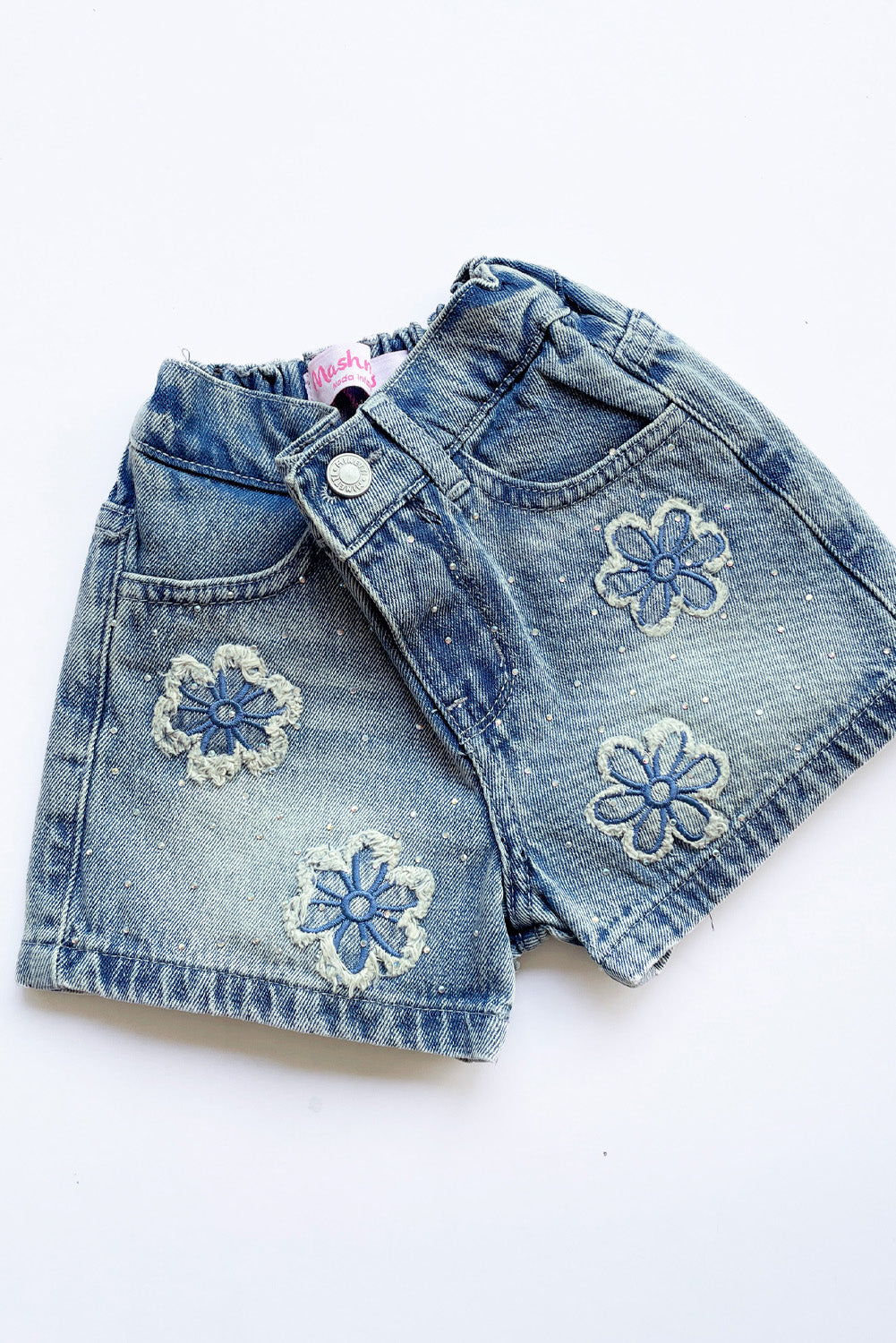 Short Jean con Flores