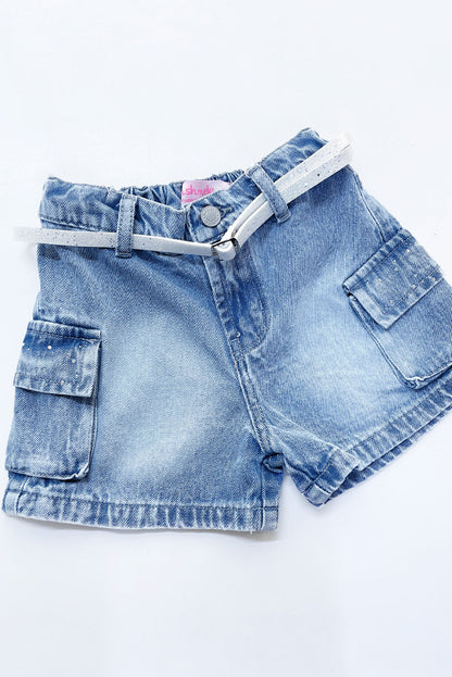 Short Jean con Bolsillos Cargo