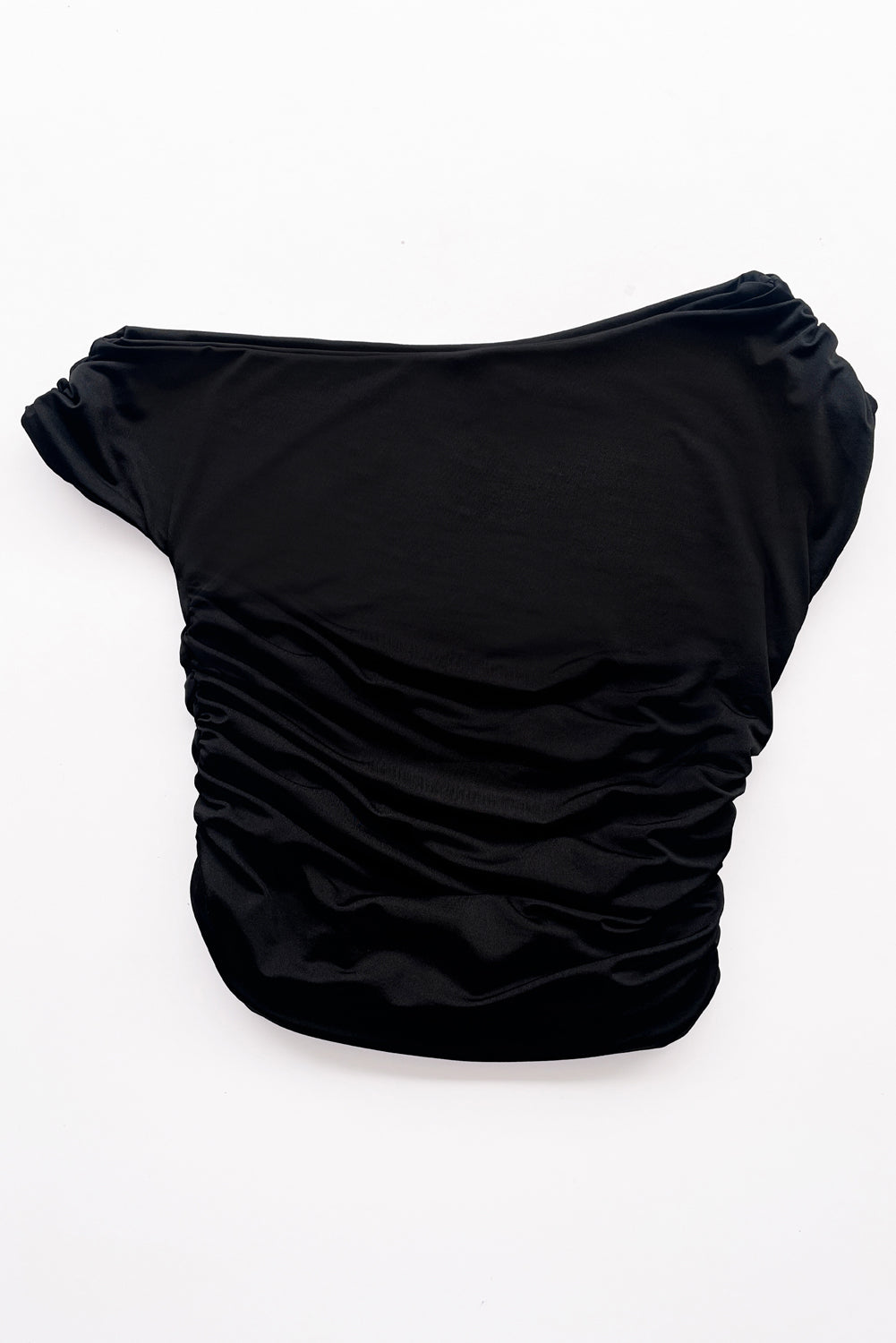 Top de hombro descubierto con delicado elasticado