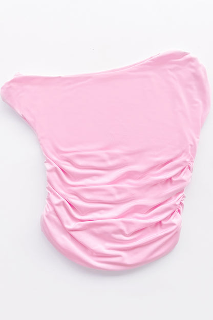 Top de hombro descubierto con delicado elasticado