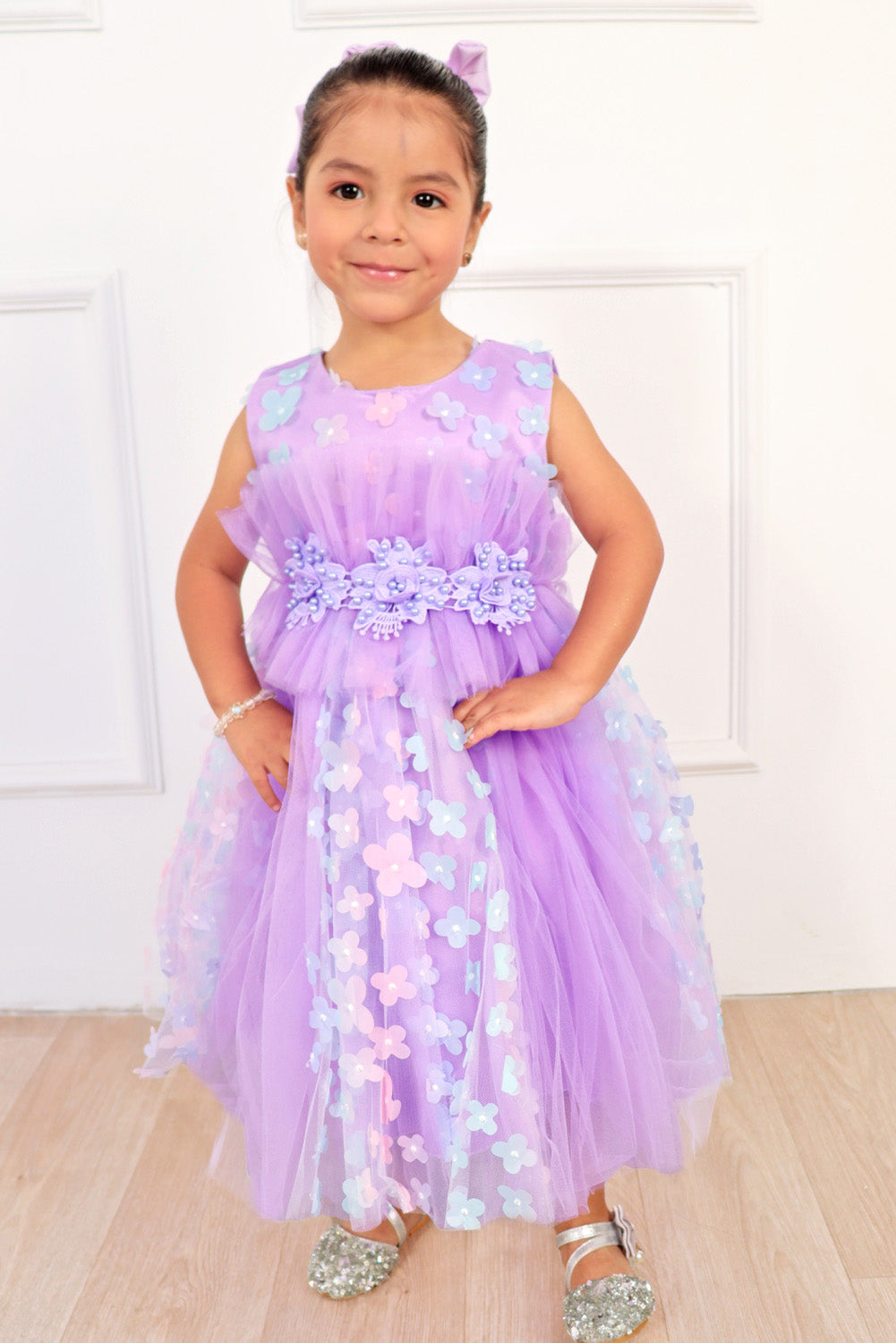 Vestido con Faldón de Tull