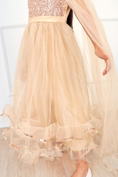 Vestido de Gala con Corte Asimétrico