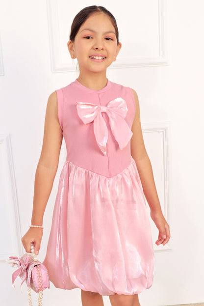 Vestido con Maxi Lazo y Falda Globo