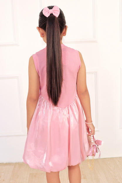 Vestido con Maxi Lazo y Falda Globo
