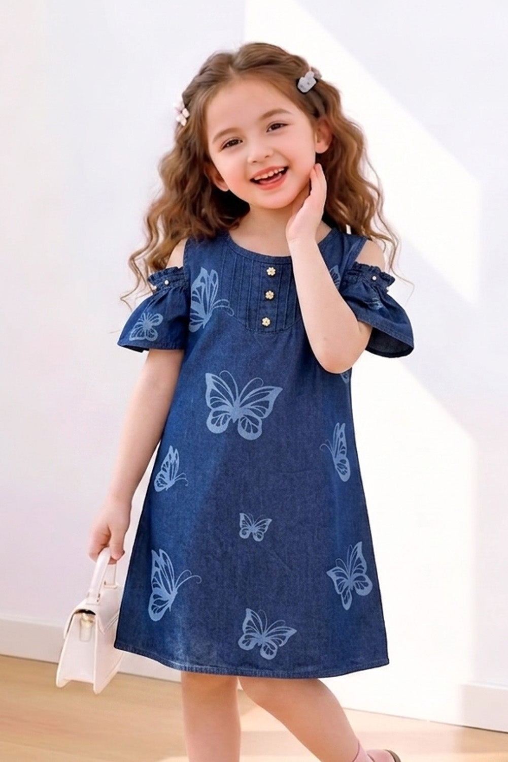 Vestido Casual con Estampado de Mariposas