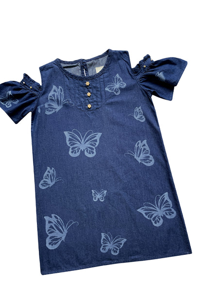 Vestido Casual con Estampado de Mariposas