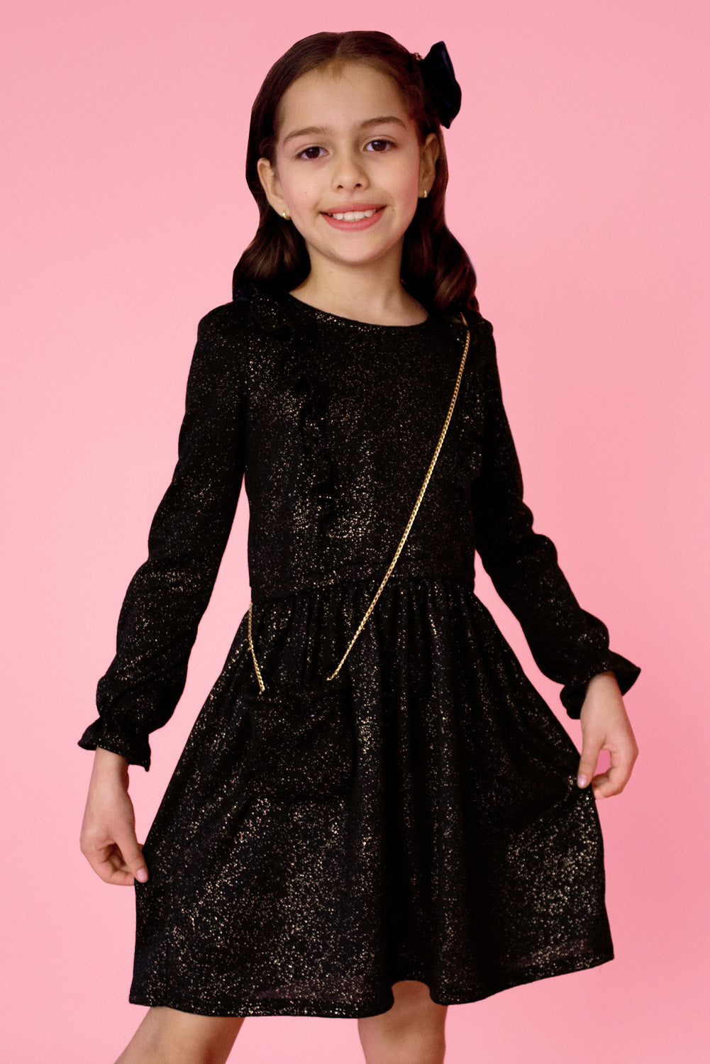 Vestido Angora con Foil