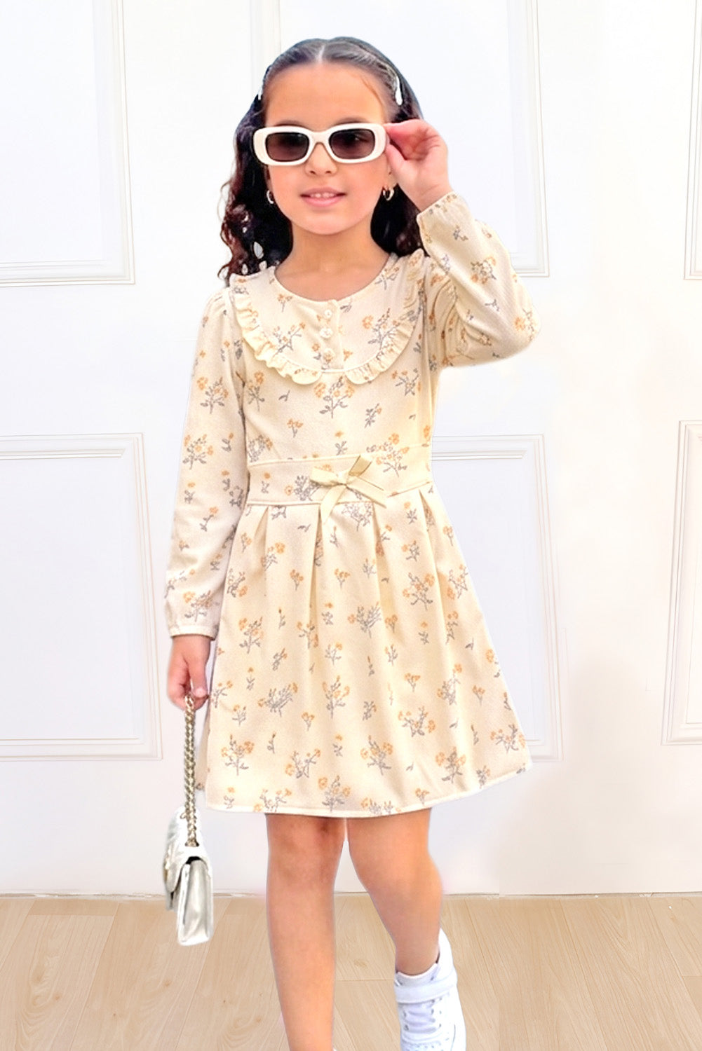 Vestido con Falda Tableada y Canesú