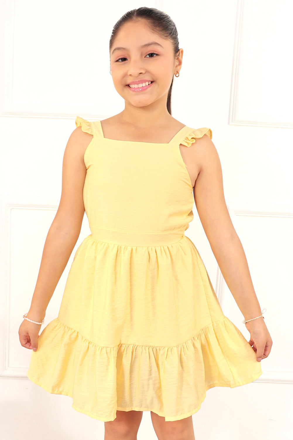 Vestido con fajin y divertido faldon en 2 tiempos