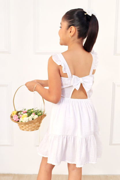 Vestido con fajin y divertido faldon en 2 tiempos