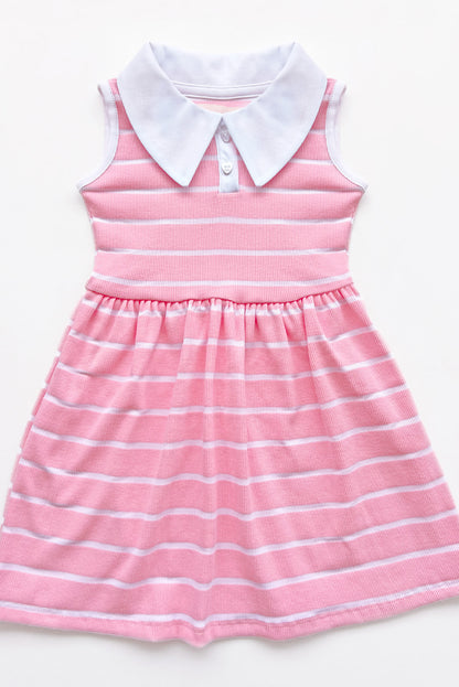 Vestido con Cuello Camisero y Faldón Recogido