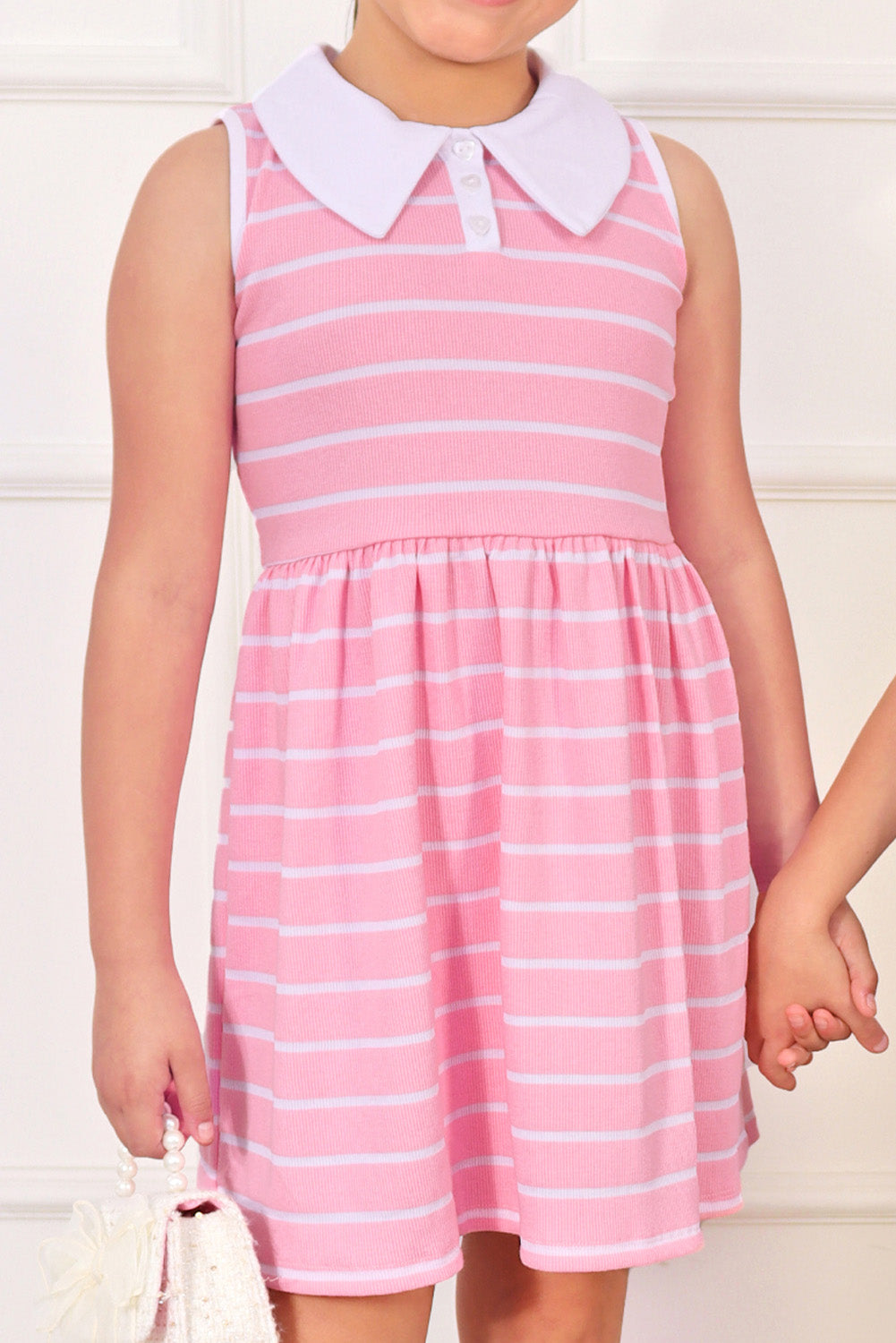 Vestido con Cuello Camisero y Faldón Recogido